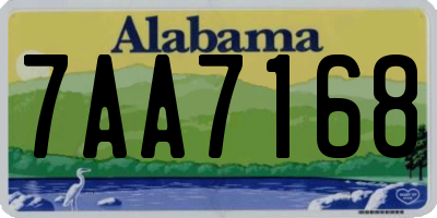 AL license plate 7AA7168
