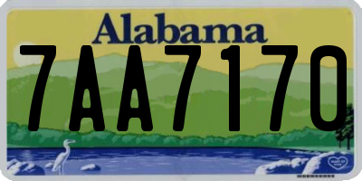 AL license plate 7AA7170
