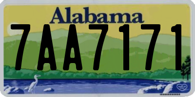 AL license plate 7AA7171