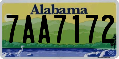 AL license plate 7AA7172