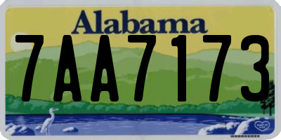 AL license plate 7AA7173