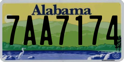 AL license plate 7AA7174