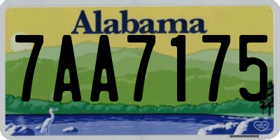 AL license plate 7AA7175