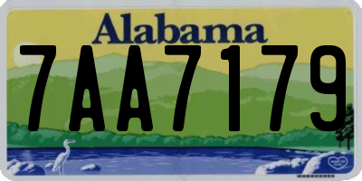 AL license plate 7AA7179