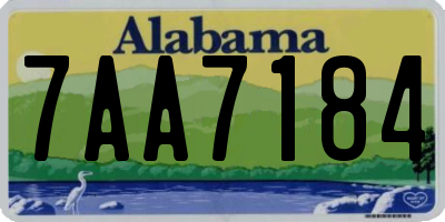 AL license plate 7AA7184