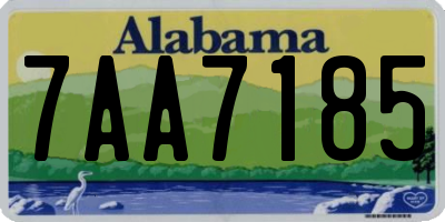 AL license plate 7AA7185