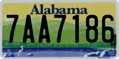 AL license plate 7AA7186