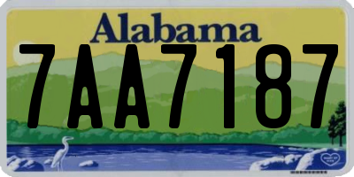 AL license plate 7AA7187