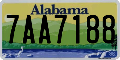 AL license plate 7AA7188