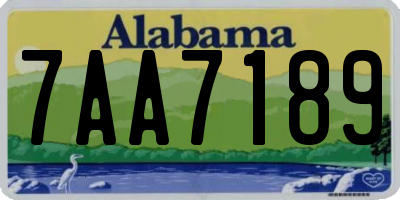 AL license plate 7AA7189
