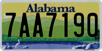 AL license plate 7AA7190