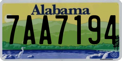 AL license plate 7AA7194