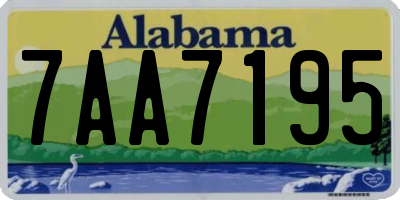 AL license plate 7AA7195