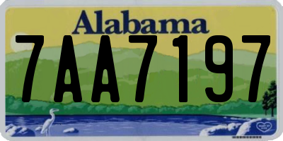 AL license plate 7AA7197