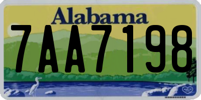 AL license plate 7AA7198