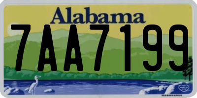 AL license plate 7AA7199