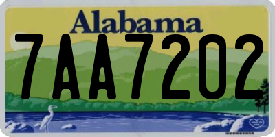 AL license plate 7AA7202