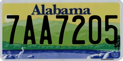 AL license plate 7AA7205