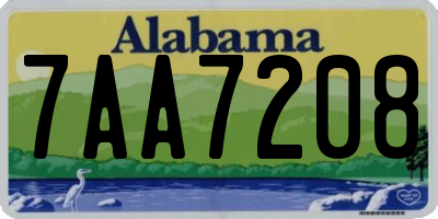 AL license plate 7AA7208