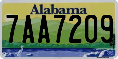 AL license plate 7AA7209