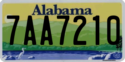 AL license plate 7AA7210