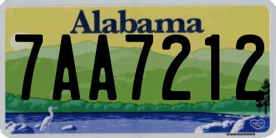 AL license plate 7AA7212
