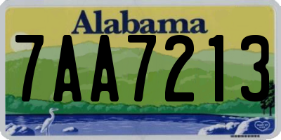 AL license plate 7AA7213