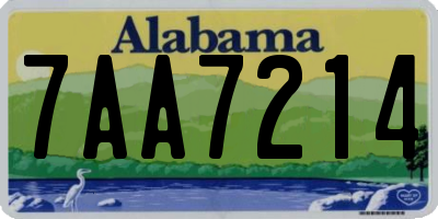 AL license plate 7AA7214