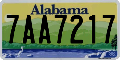 AL license plate 7AA7217