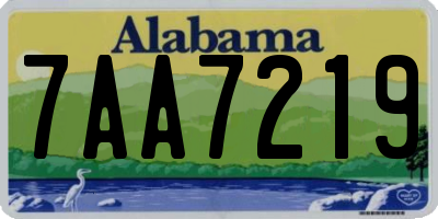 AL license plate 7AA7219