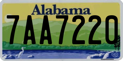 AL license plate 7AA7220