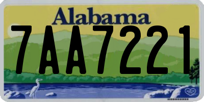 AL license plate 7AA7221