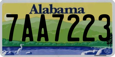 AL license plate 7AA7223