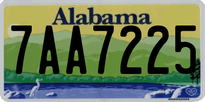 AL license plate 7AA7225