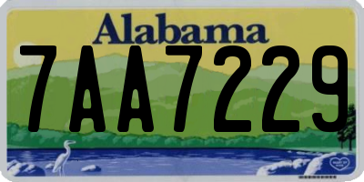 AL license plate 7AA7229