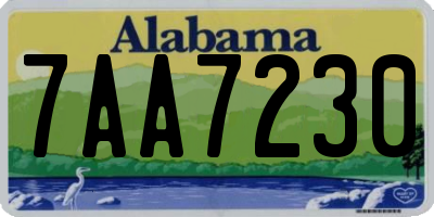 AL license plate 7AA7230