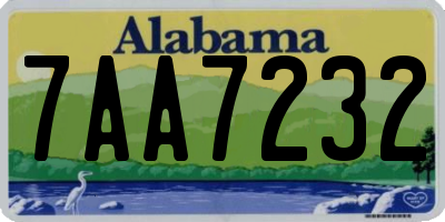 AL license plate 7AA7232