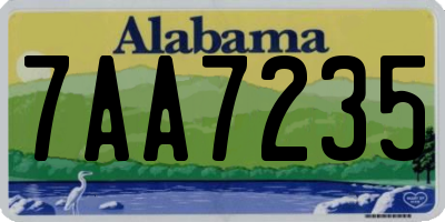 AL license plate 7AA7235