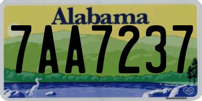 AL license plate 7AA7237