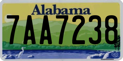 AL license plate 7AA7238
