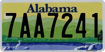 AL license plate 7AA7241
