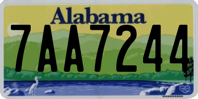 AL license plate 7AA7244