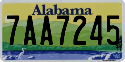 AL license plate 7AA7245