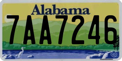 AL license plate 7AA7246