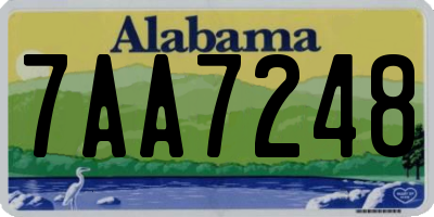 AL license plate 7AA7248