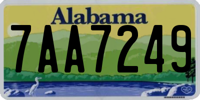 AL license plate 7AA7249