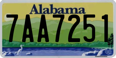AL license plate 7AA7251