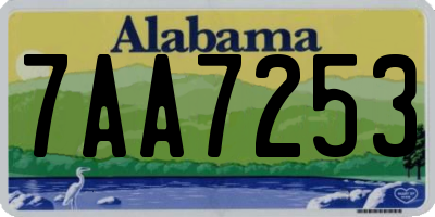 AL license plate 7AA7253