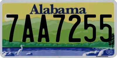 AL license plate 7AA7255
