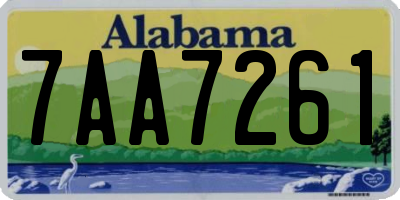 AL license plate 7AA7261